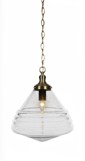Juno 1 Light Medium Chain Hung Pendant 16.25 Inch Tall by Toltec - 98-14-1625-