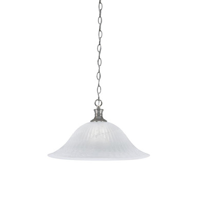 Chain 1 Light Large Chain Hung Pendant 11 Inch Tall by Toltec - 96-BN-5881