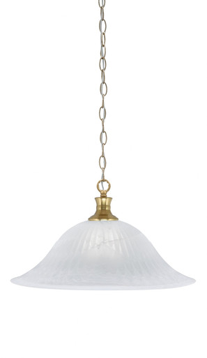 Chain 1 Light Large Chain Hung Pendant 11 Inch Tall by Toltec - 96-BN-5881