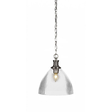 Carina 1 Light Small Chain Hung Pendant 12 Inch Tall by Toltec - 96-1075-12-