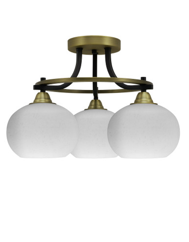 Paramount 3 Light 16 Inch Wide Semi Flush Mount by Toltec - P3_3417_SF16