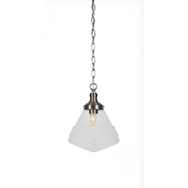 Juno 1 Light Small Chain Hung Pendant 13 Inch Tall by Toltec - 99-10-13-