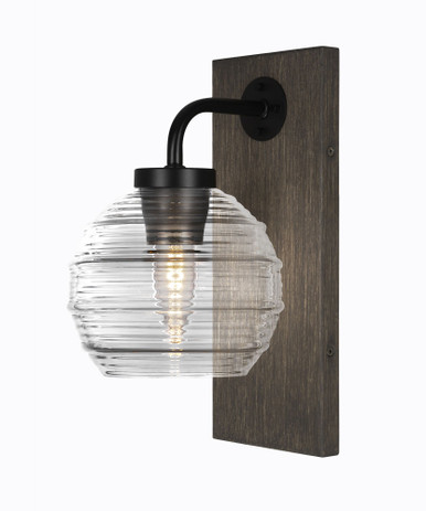 Oxbridge 1 Light Steel Wall Sconce 6 Inch Wide by Toltec - OX1_1771_WSMB6