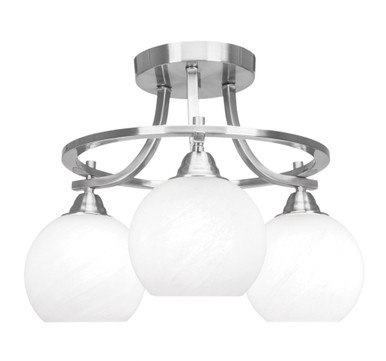 Paramount 3 Light 12.25 Inch Tall Semi Flush Mount by Toltec - P3_3417_SF155
