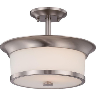 Mobili 2 Light 13.13 Inch Wide Semi Flush Mount by Nuvo - 60-2LS