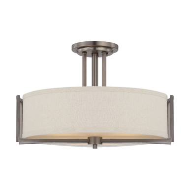 Gemini 3 Light 18.38 Inch Wide Semi Flush Mount by Nuvo - 60-4-18