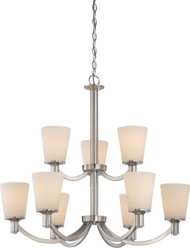Laguna 9 Light Large 2 Tier Chandelier by Nuvo - 60-529L