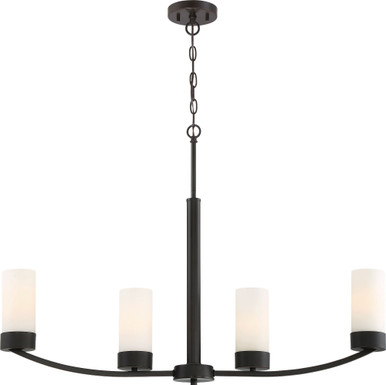 Denver 4 Light 3.63 Inch Wide Semi Flush Mount by Nuvo - 60-628