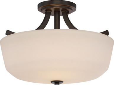 Laguna 2 Light 15.25 Inch Wide Semi Flush Mount by Nuvo - 60-526L
