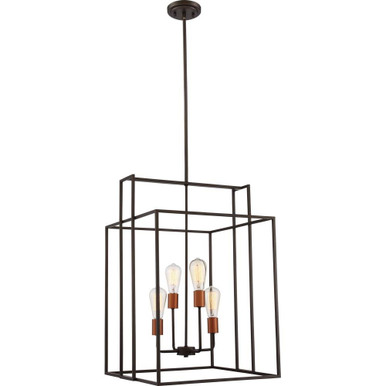 Lake 4 Light Large Square Pendant by Nuvo - 60-585SQL