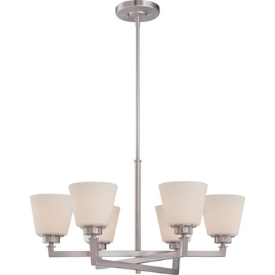 Mobili 6 Light Large Chandelier by Nuvo - 60-6LC