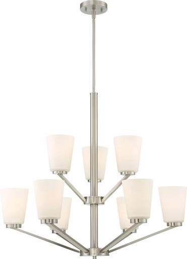 Nome 9 Light Large 2 Tier Chandelier by Nuvo - 60-649