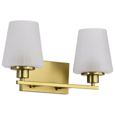Lune 2 Light Bath Vanity 8.75 Inch Tall and 16 Inch Wide by Nuvo - 60/8222