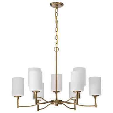 Liam 9 Light Chandelier 20.88 Inch Tall and 30 Inch Wide by Nuvo - 60/8209
