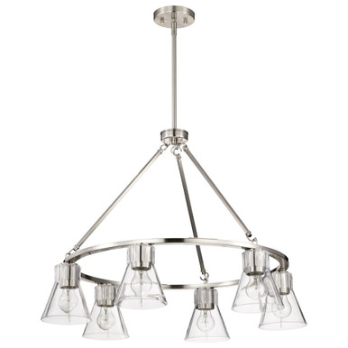 Gianna 6 Light Chandelier 21.75 Inch Tall and 30 Inch Wide by Nuvo - 60/8335
