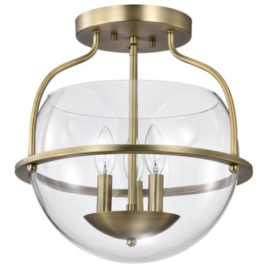 Amado 3 Light 14 Inch Wide Semi Flush Mount by Nuvo - 60/7821
