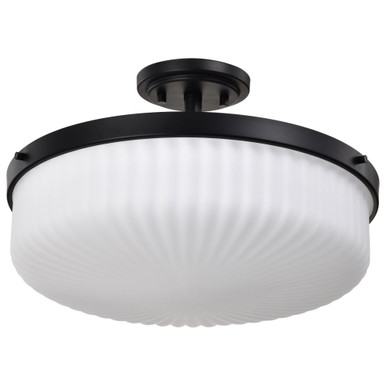 Solara 3 Light Semi Flush Mount 10.13 Inch Tall and 16.6 Inch Wide by Nuvo - 60/8647