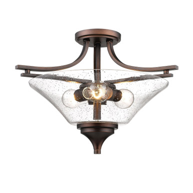 Natalie 3 Light Semi Flush Mount 13 Inch Tall X 19 Inch Wide by Millennium - 1483