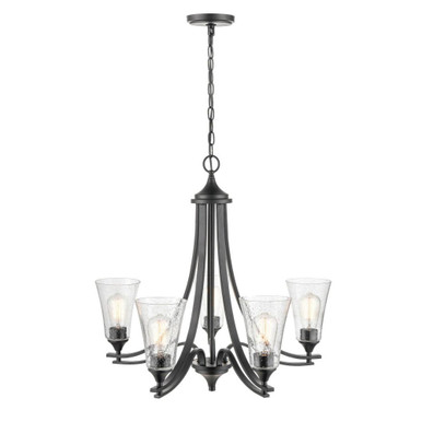 Natalie 5 Light Chandelier 25.5 Inch Tall and 27.75 Inch Wide by Millennium - 1465