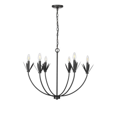 Primrose 6 Light Chandelier 22.75 Inch Tall X 30.5 Inch Wide by Millennium - 12706