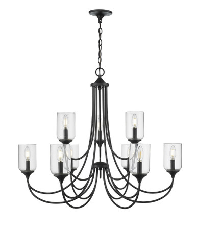 Waddingham 9 Light Chandelier 29.1 Inch Tall X 35.4 Inch Wide by Millennium - 22409