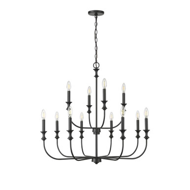 Savanne 12 Light Chandelier 31.3 Inch Tall and 33.9 Inch Wide by Millennium - 29612