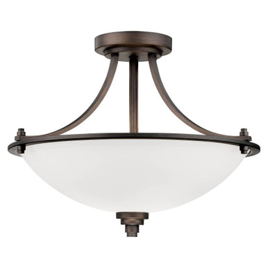 Bristo 3 Light Semi Flush Mount 13.5 Inch and 17.5 Inch Wide by Millennium - 7263