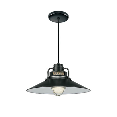 R Series 1 Light Cord Hung Railroad Pendant 18 Inch Wide by Millennium - RRRC18