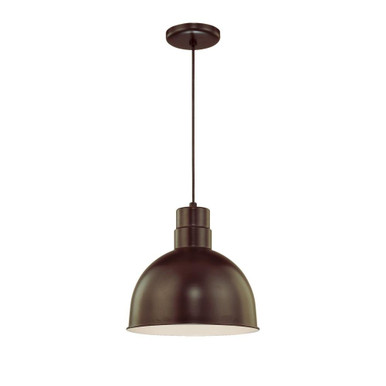 R Series 1 Light Cord Hung Deep Bowl Pendant 12 Inch Wide by Millennium - RDBC12