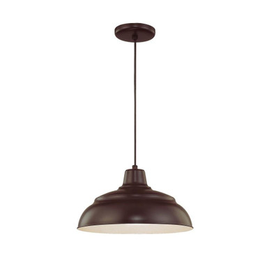 R Series 1 Light Cord Hung Warehouse Pendant 14 Inch Wide by Millennium - RWHC14