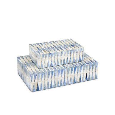 Nadene 3 Inch Box (Set of 2) In Coastal Style by Currey Company - 1200-0762