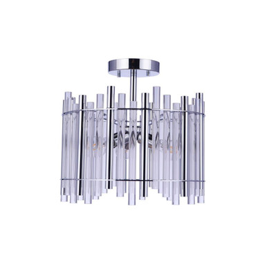 Reveal 3 Light 16.38 Inch Wide Semi Flush Mount by Craftmade - 59253-CH