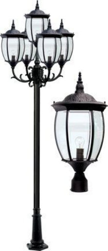 Victoria 134.25 Inch 80W 5 LED Post Mount by Dabmar - GM3005-LED16