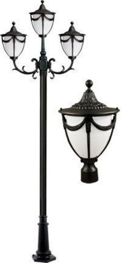 Rachel 129.87 Inch 18W 3 LED Post Mount by Dabmar - GM4803-LED6