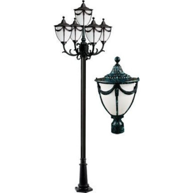 Rachel 129.87 Inch 80W 3 LED Post Mount by Dabmar - GM4805-LED16
