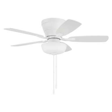 Wheeler 5 Blade Flush Mount Ceiling Fan 42 Inches Wide by Craftmade - WHL42-5-C1