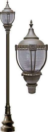 159 Inch 120W 1 LED Dark Sky Top Decorative Base Acorn Post Mount by Dabmar - GM8950-LED120