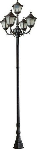 Cast Alum Lantern Light Fix 5X Incand 120V by Dabmar - GM8150