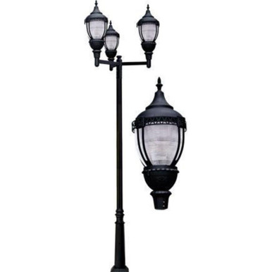 157.08 Inch 225W 3 LED Acorn Post Top Mount by Dabmar - GM9100-LED75
