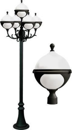 Natalie 129.37 Inch 80W 5 LED Post Mount by Dabmar - GM9705-LED16