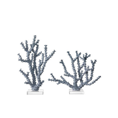 Blue Coral 12.25 Inch Sculpture (Set of 2) by Currey Company - 1200-0797