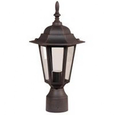 Hex One Light Outdoor Post Lantern 8 inches by 16 inches high by Craftmade - Z155