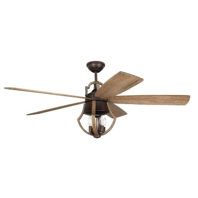Winton Ceiling Fan 56 inches wide by 22.57 inches high by Craftmade - WIN56ABZWP5