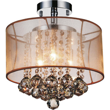 Radiant 3 Light 12 Inch Wide Semi Flush Mount by CWI - 5062C12C-131212