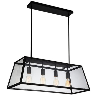 Alyson 4 Light Large Linear Chandelier by CWI - 9601P31-111231