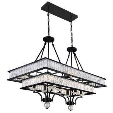 Shalia 16 Light Oversized Linear Chandelier by CWI - 9972P37-302237