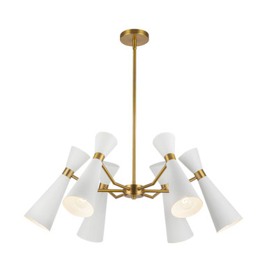 Blake 6 Light Chandelier 12.63 Inch Tall and 32 Inch Wide by Alora - CH574632