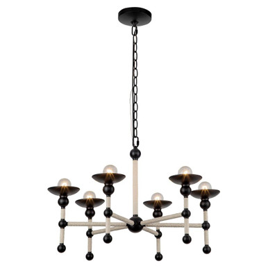 Nadine 6 Light Medium Chandelier by Alora - CH343625