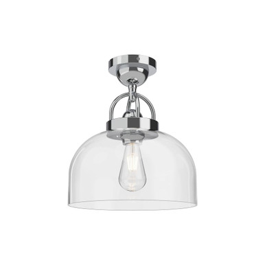 Lancaster 1 Light 11.5 Inch Wide Semi Flush Mount by Alora - SF461101