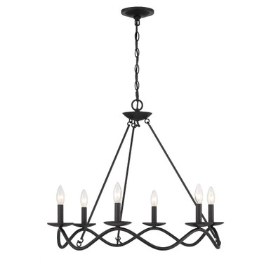 6 Light Large Chandelier by Meridian M100137 - M100137